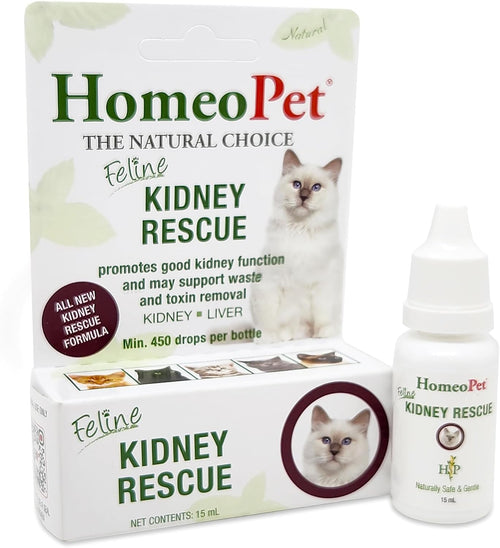 HomeoPet Feline Kidney Rescue drops — kidney support for senior cats