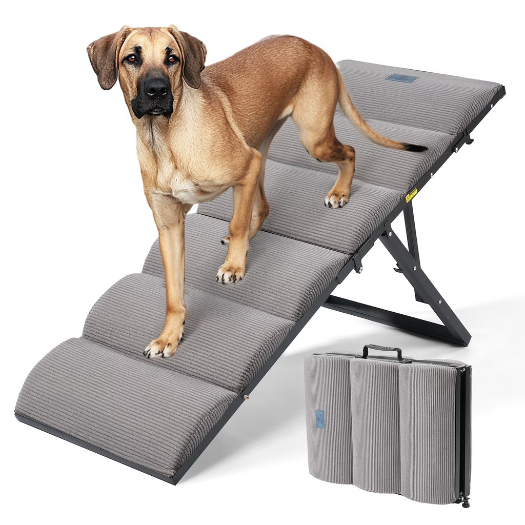 Adjustable Dog Ramp for Bed & Couch | Gentle Access for Senior Dogs