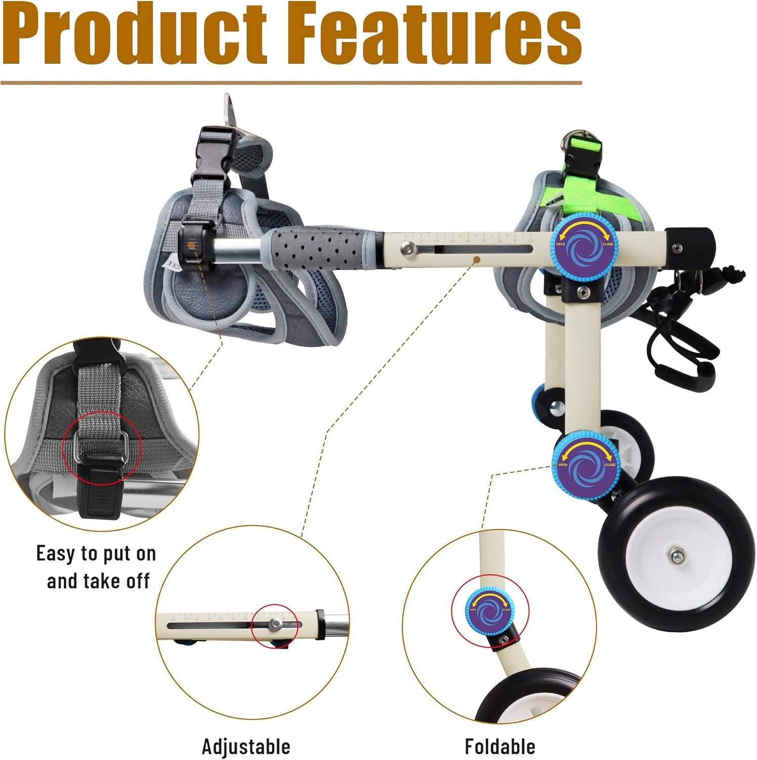 | Dog | Senior Mobility | Rear-Leg Wheelchair | Keep Walking Together