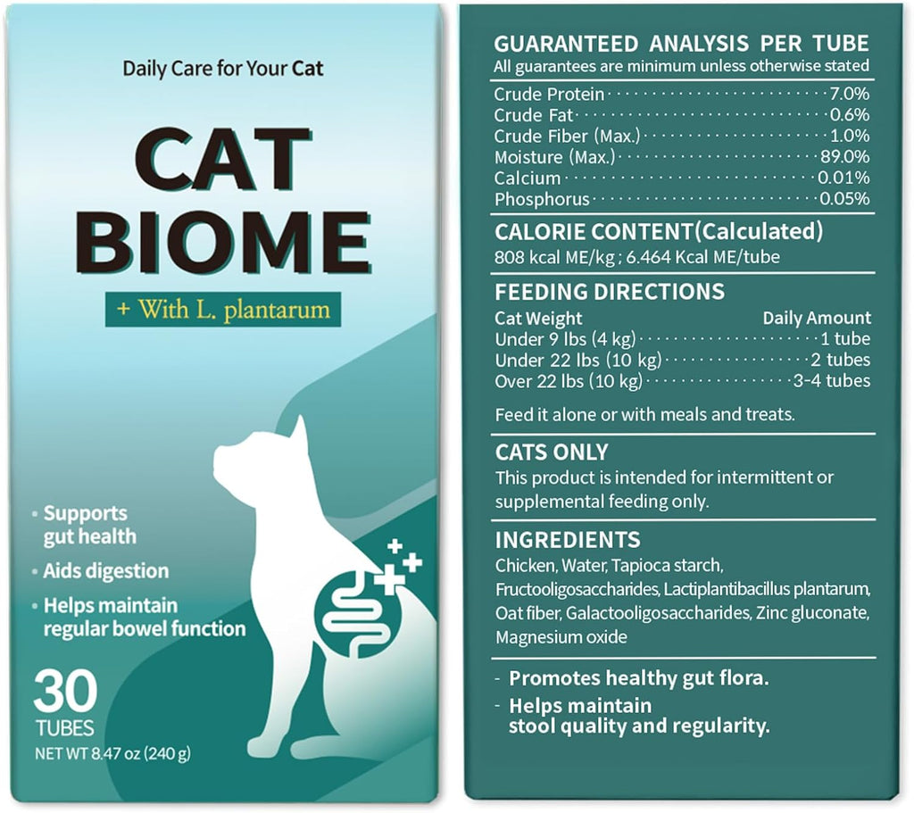 Cat Biome Probiotic · Digestión Diaria Para Gatos Senior