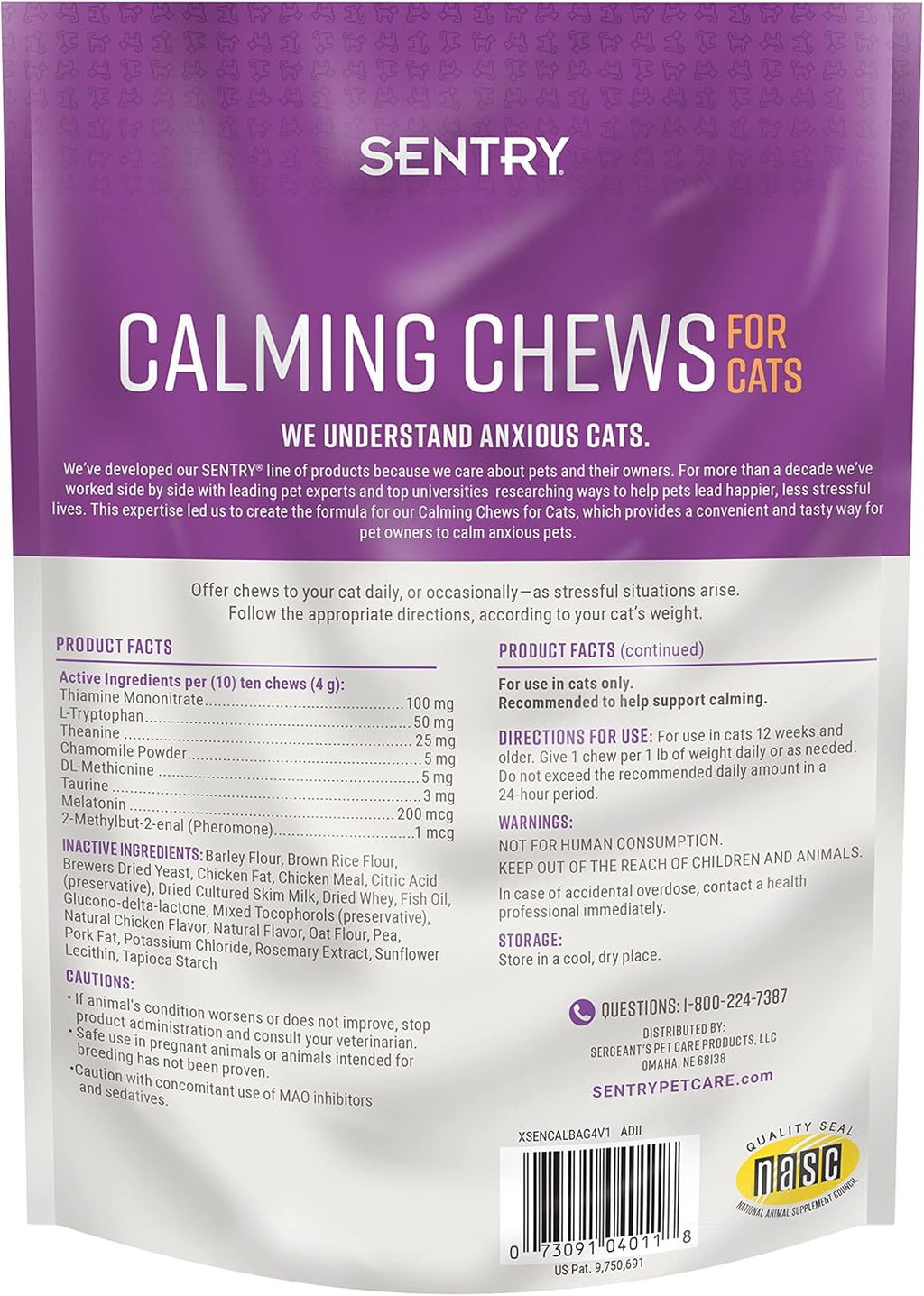 Calming Chews Con Feromonas Para Gatos