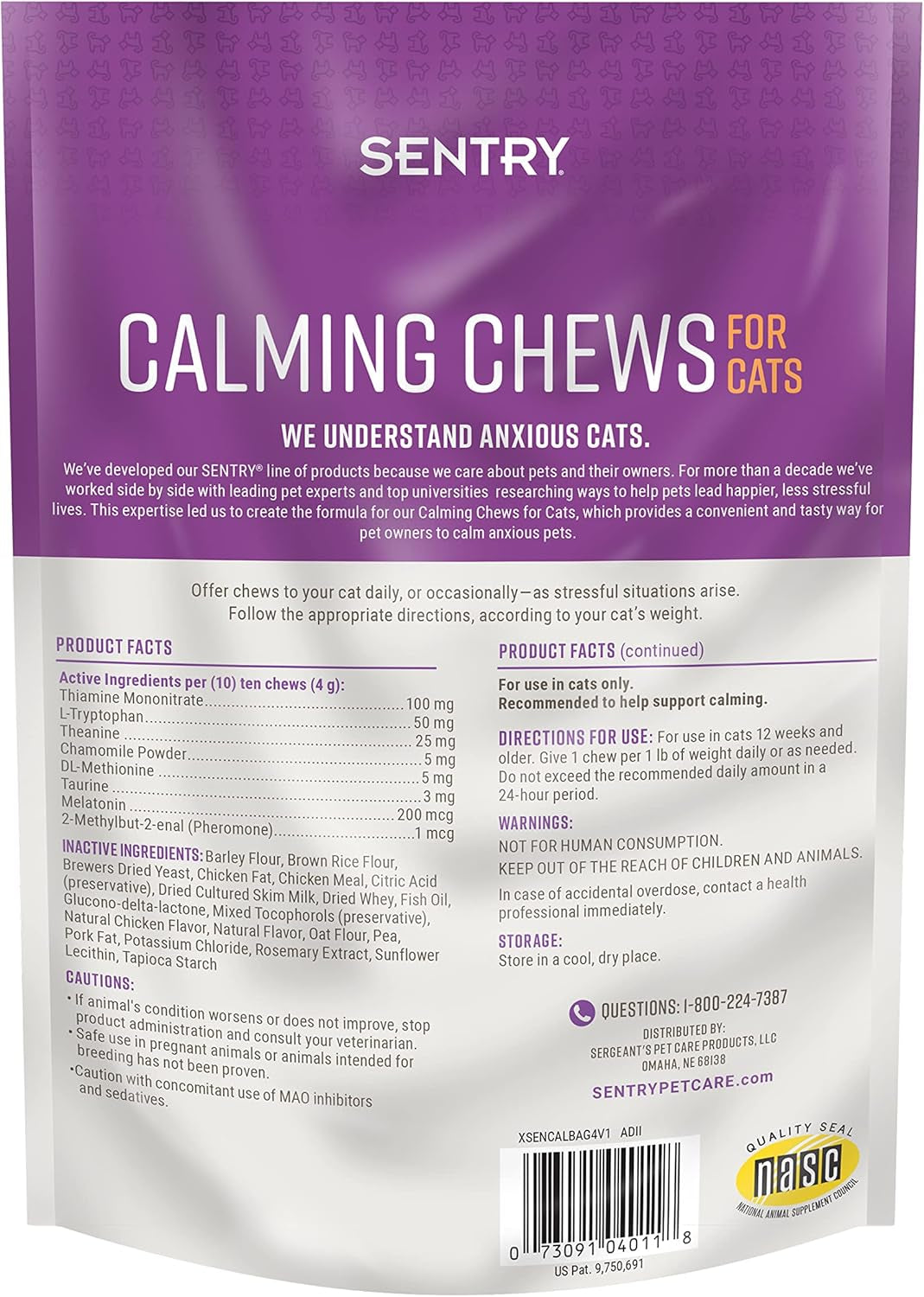 Calming Chews Con Feromonas Para Gatos