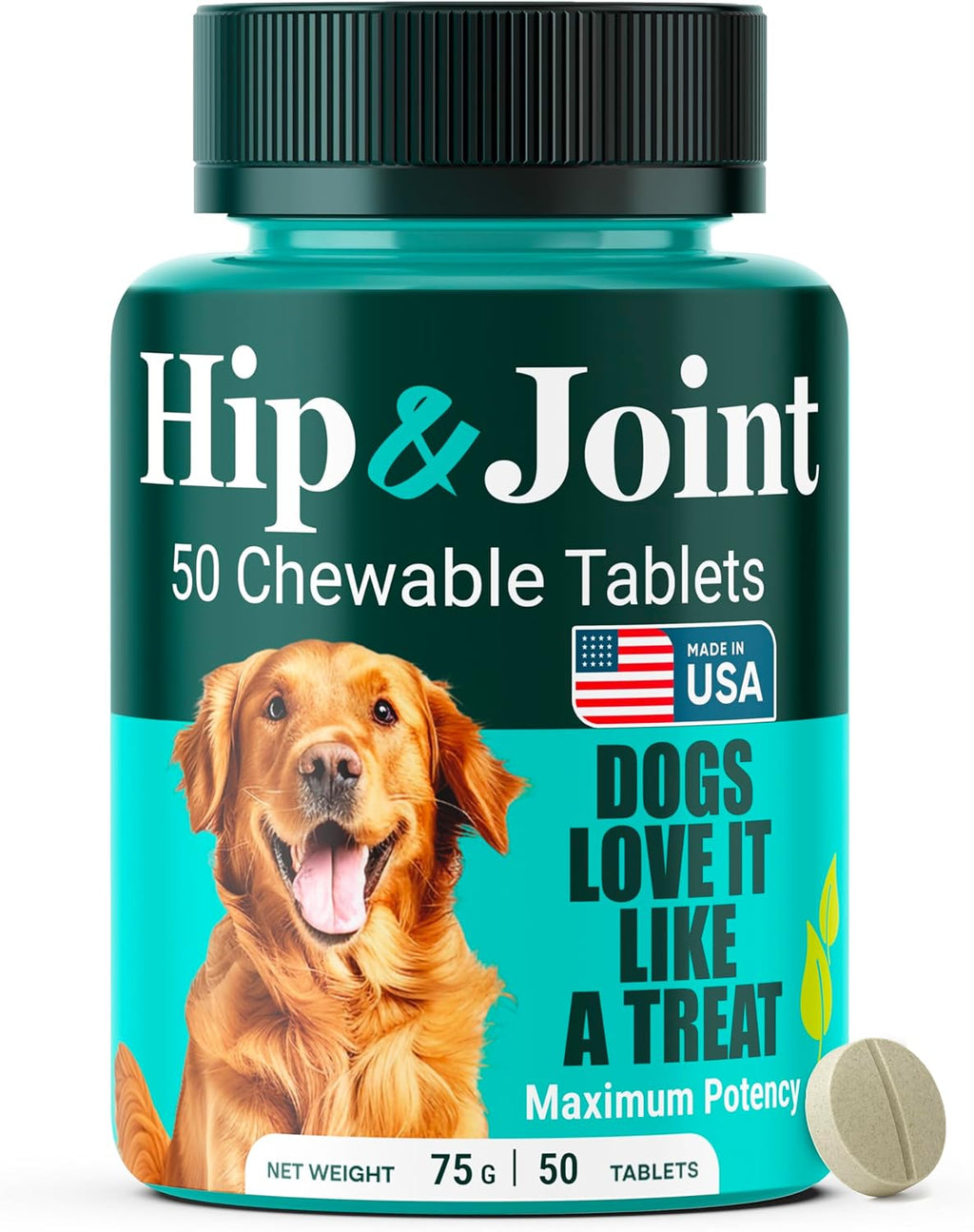 Hip & Joint Supplement for Dogs, Green-Lipped Mussel Chewables (50 Ct)
