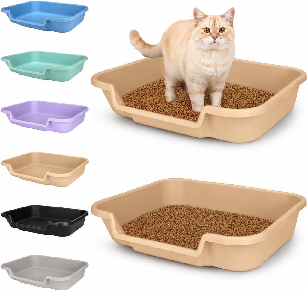 Kittygohere | Cat | Senior Comfort | Low-Entry Litter Box | Easy Access 2-Pack