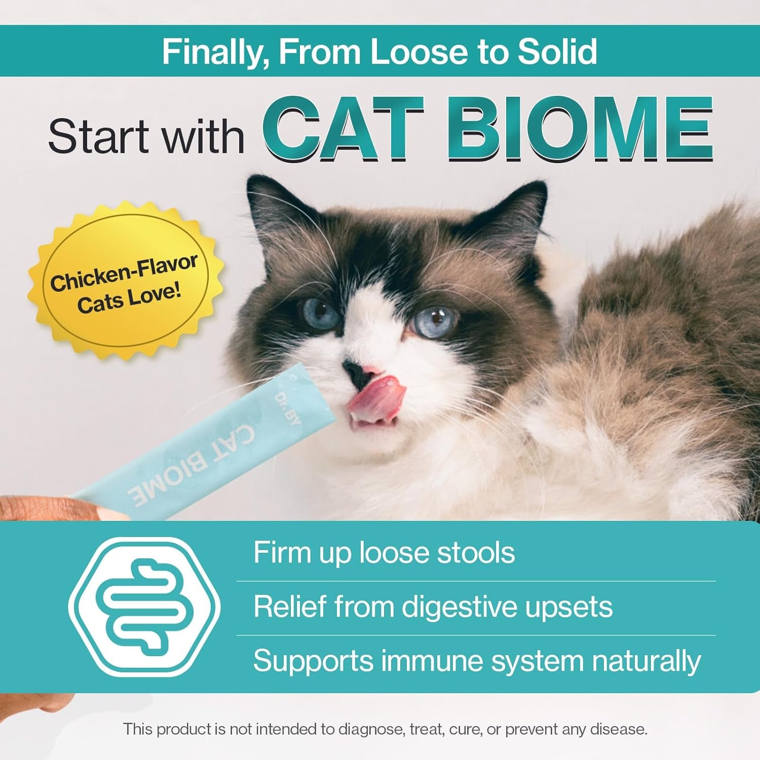 Cat Biome Probiotic · Digestión Diaria Para Gatos Senior