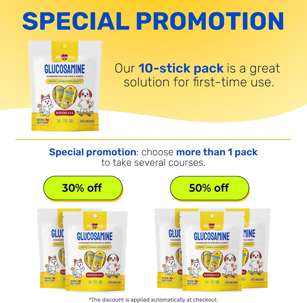 Lickable Glucosamine Sticks · Articulaciones Para Gatos Senior