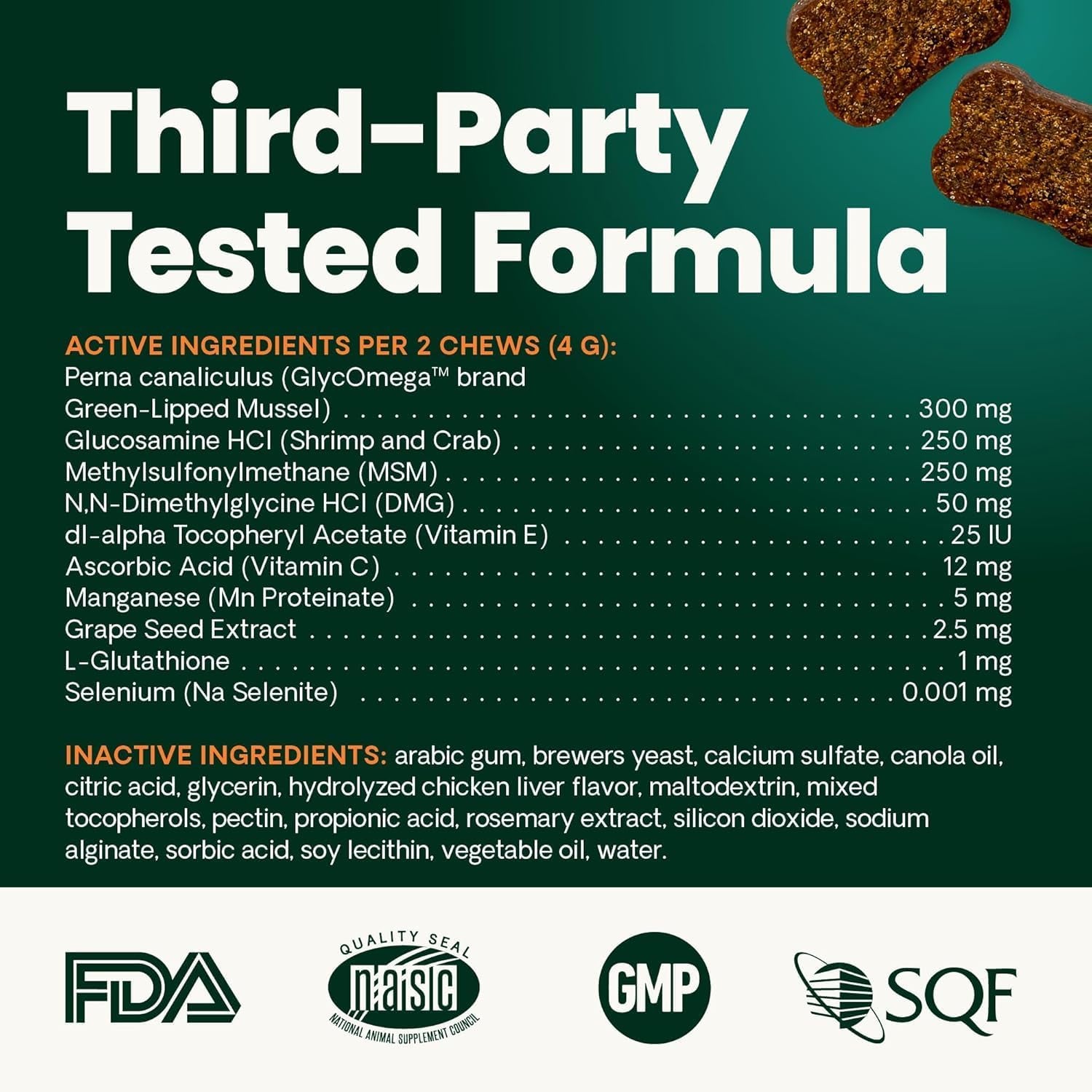 Extra Strength Healthy Hip & Joint Chews for Cats, Glycoflex Glucosamine and Green-Lipped Mussel
