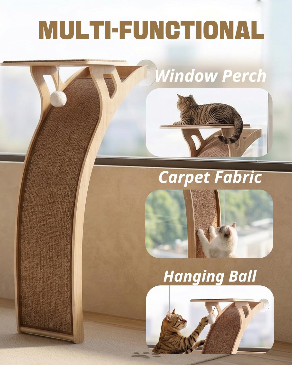 JKX Window Perch Con Rampa · Cama De Ventana Para Gatos Senior