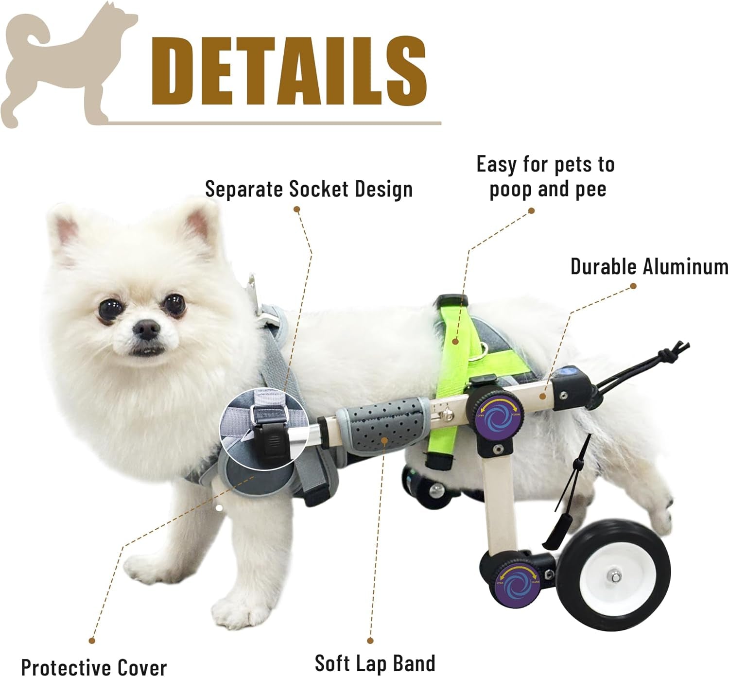| Dog | Senior Mobility | Rear-Leg Wheelchair | Keep Walking Together