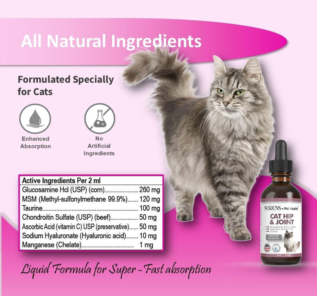 Key ingredients for senior cat joint health