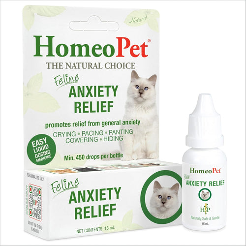HomeoPet feline anxiety relief drops — natural calm for older cats