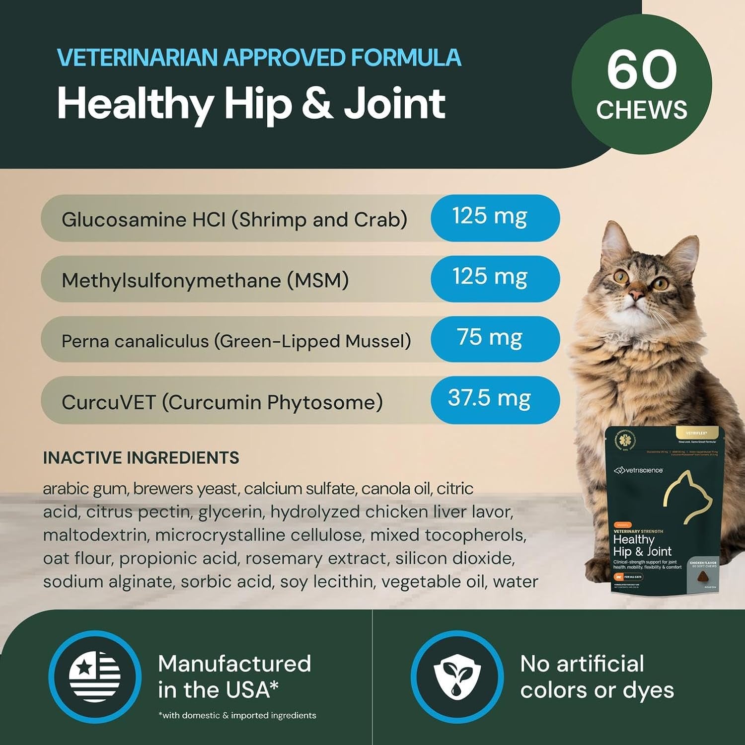 Veterinary Strength Healthy Hip & Joint Chews for Cats