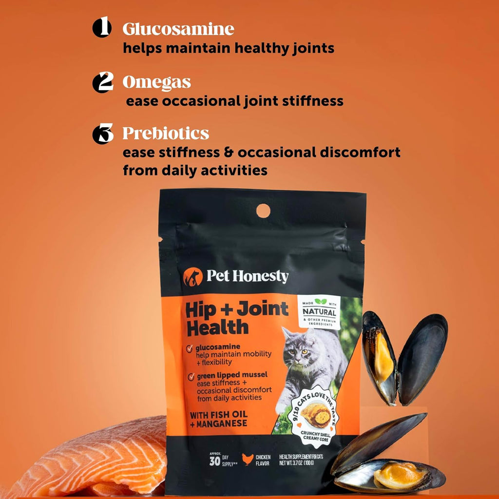 Senior Cat Joint Supplement Crunchy Creamy Hip + Joint for Cats (90-Day Supply)
