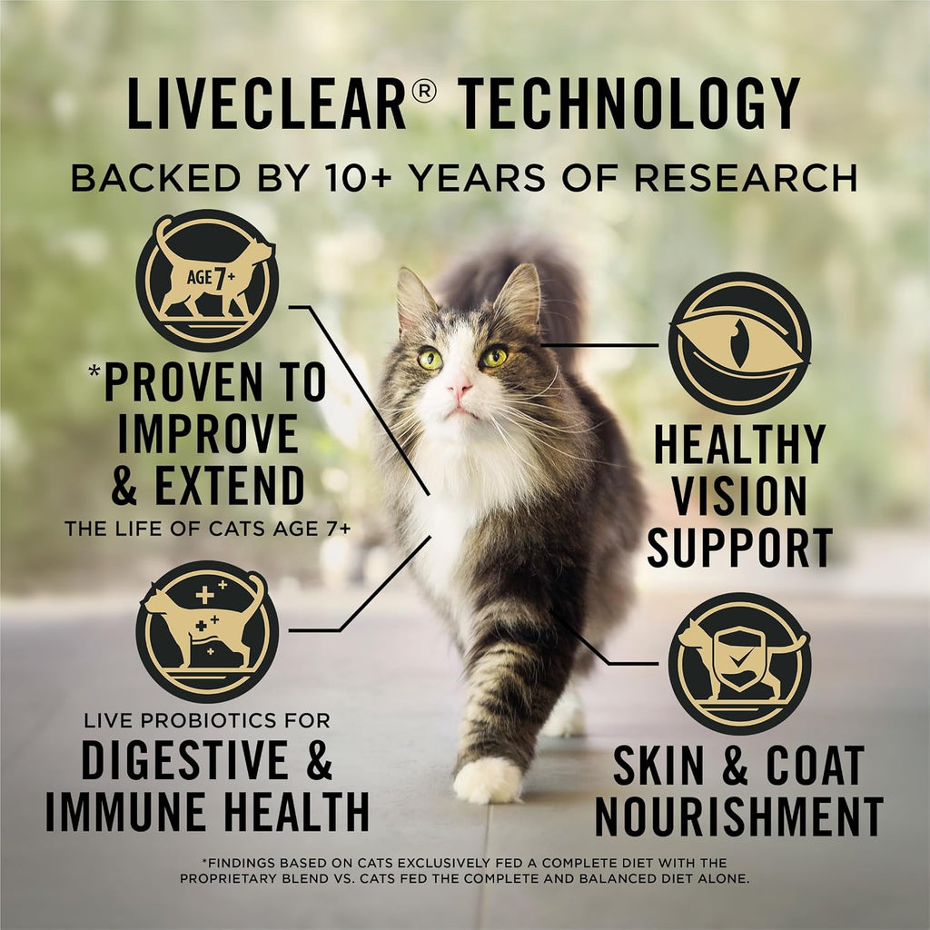 Purina Pro Plan | Cat | Senior 7+ | Liveclear Allergen Reducing | Dry | 5.5 Lb