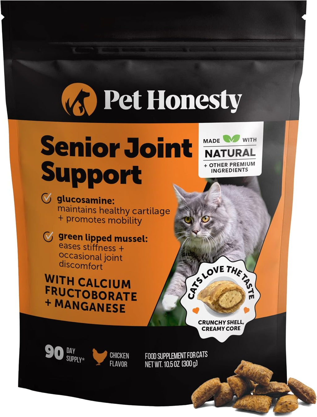 Senior Cat Joint Supplement Crunchy Creamy Hip + Joint for Cats (90-Day Supply)