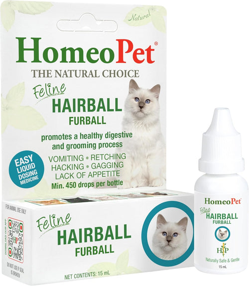HomeoPet feline hairball control drops for cats