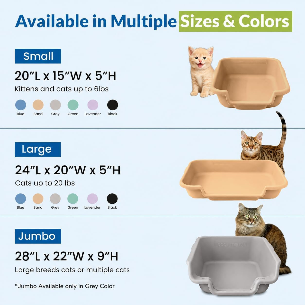 Kittygohere | Cat | Senior Comfort | Low-Entry Litter Box | Easy Access 2-Pack
