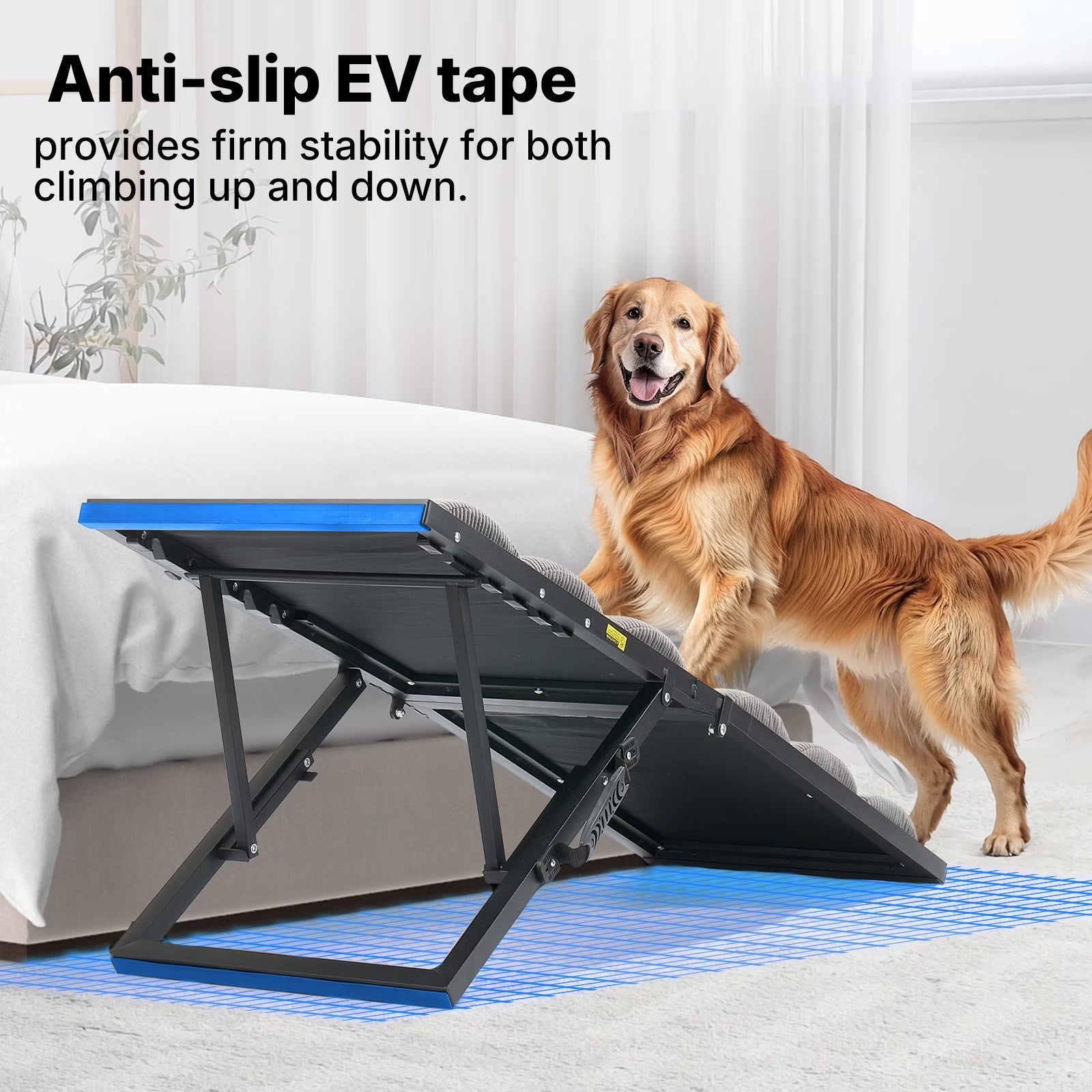 Adjustable Dog Ramp for Bed & Couch | Gentle Access for Senior Dogs